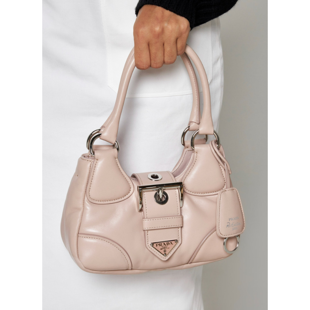 $2950 NEW PRADA MOON NAPPA LEATHER RE-EDITION 2002 MINI SHOULDER BAG PURSE